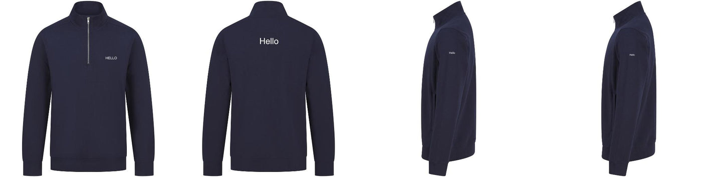 Henbury Unisex Sustainable 1/4 Zip Sweatshirt