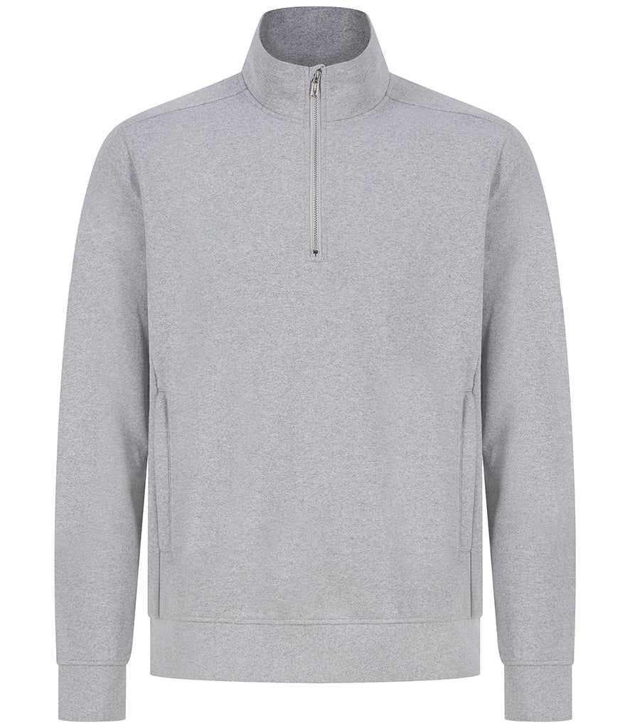 Henbury Unisex Sustainable 1/4 Zip Sweatshirt