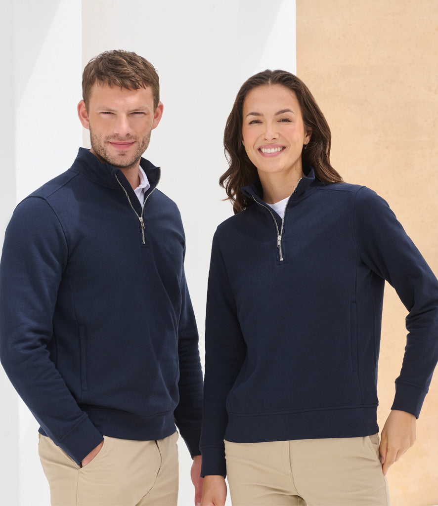 Henbury Unisex Sustainable 1/4 Zip Sweatshirt