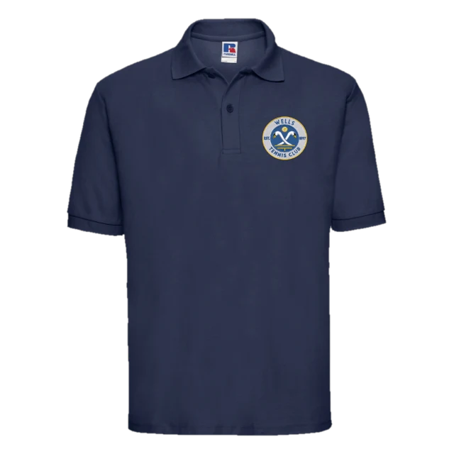 Wells Tennis Club navy polo shirt